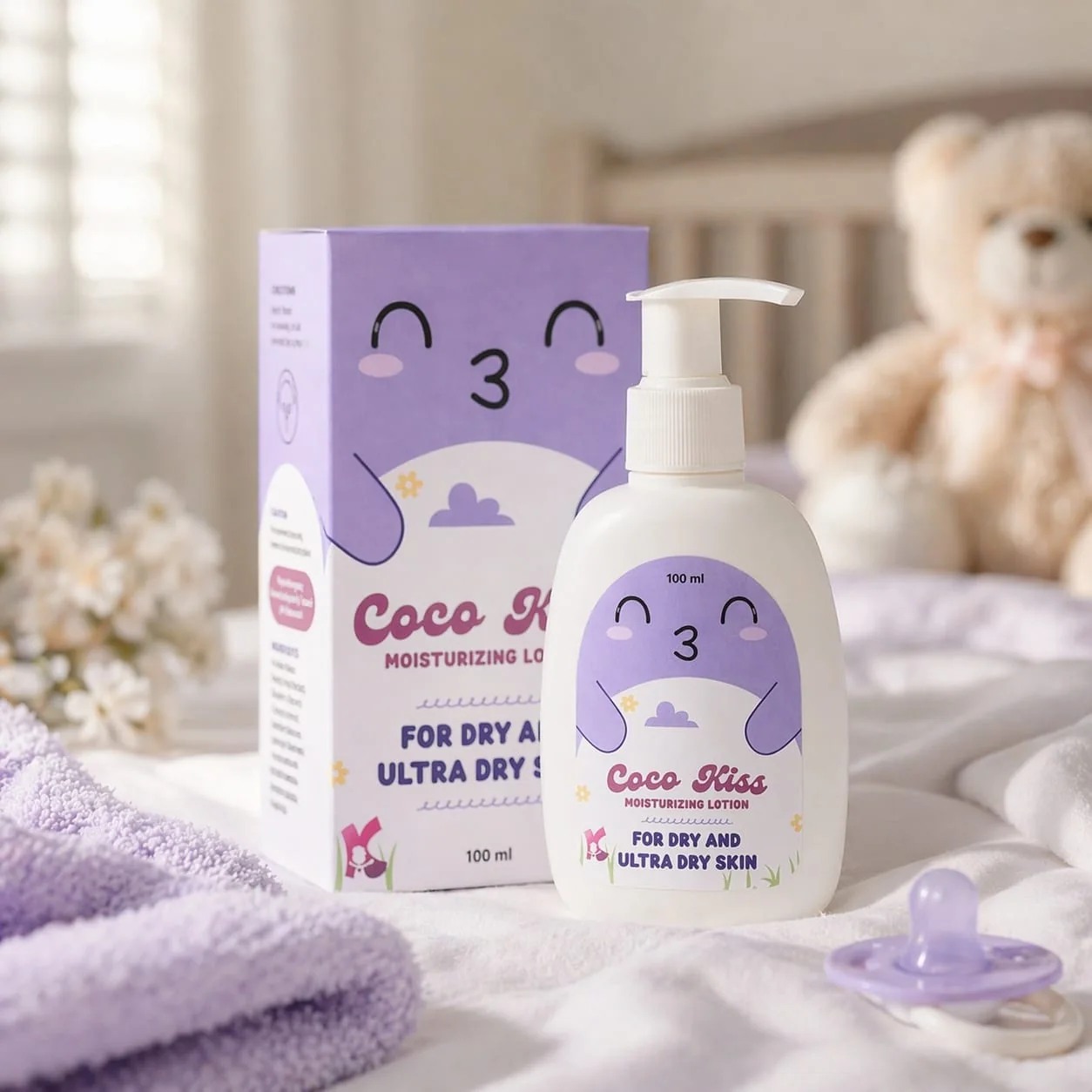 SkinFox Coco Kiss 100 ml moisturizing lotion pump bottle for dry and ultra-dry skin